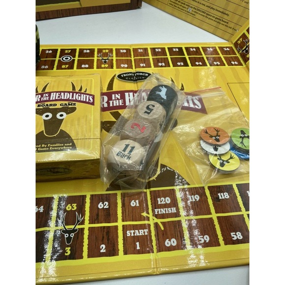 Deer In Headlights Family Strategy Dice Card Management Board Game Open Box Seal - Picture 3 of 8